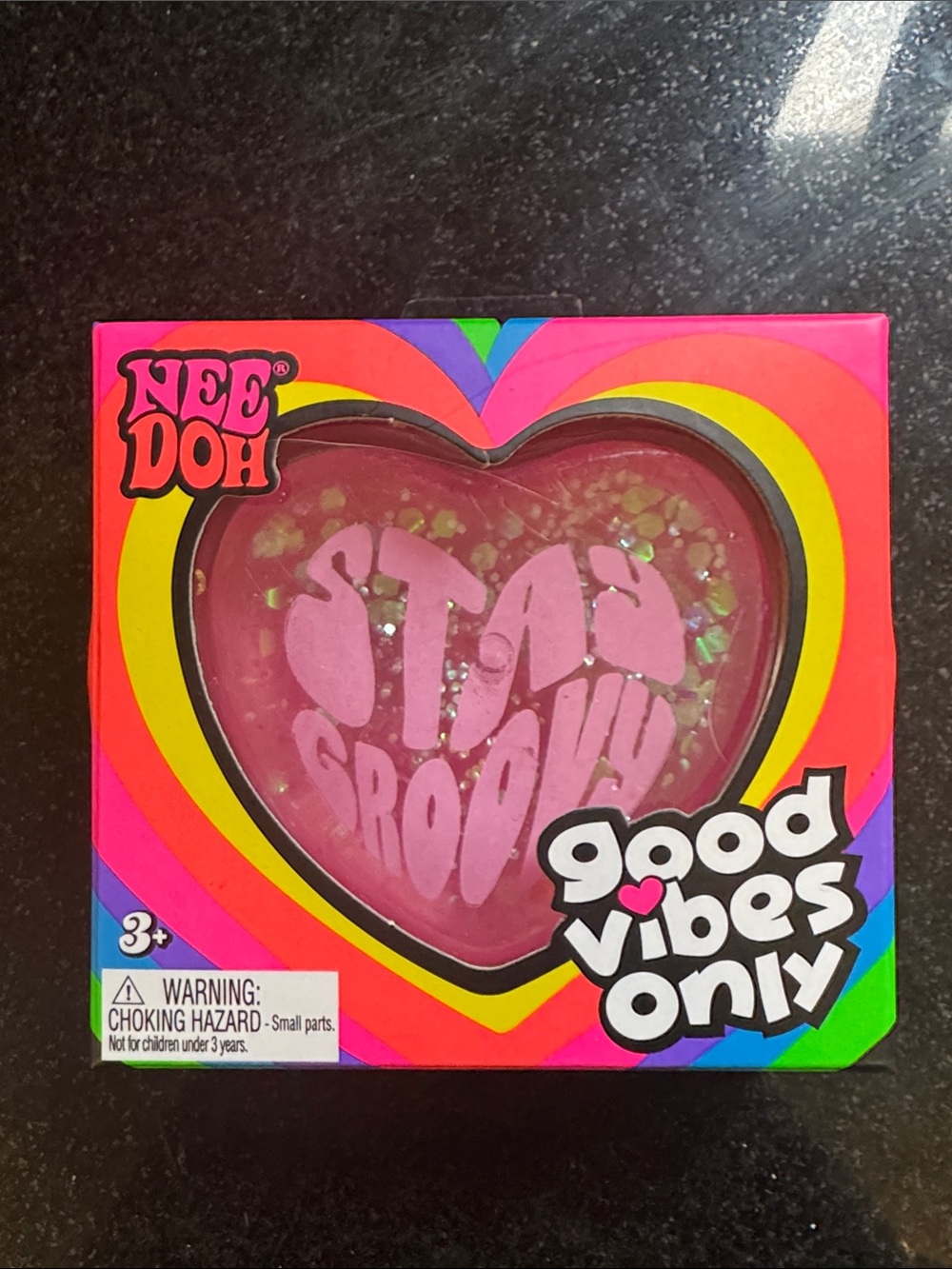 Pink Heart Squishy - Good Vibes Only